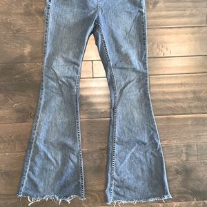 Free People Penny Pull-On Flare Denim Jeans